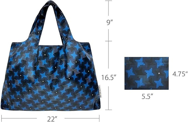 allydrew Large Foldable Tote Nylon Reusable Grocery Bags