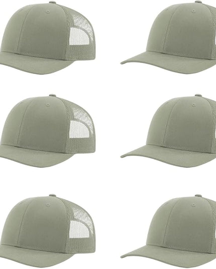 Richardson 112 Classic Six-Panel Adjustable Snapback Trucker Cap | Bulk Packs Available