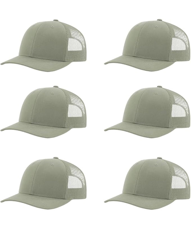 Richardson 112 Classic Six-Panel Adjustable Snapback Trucker Cap | Bulk Packs Available