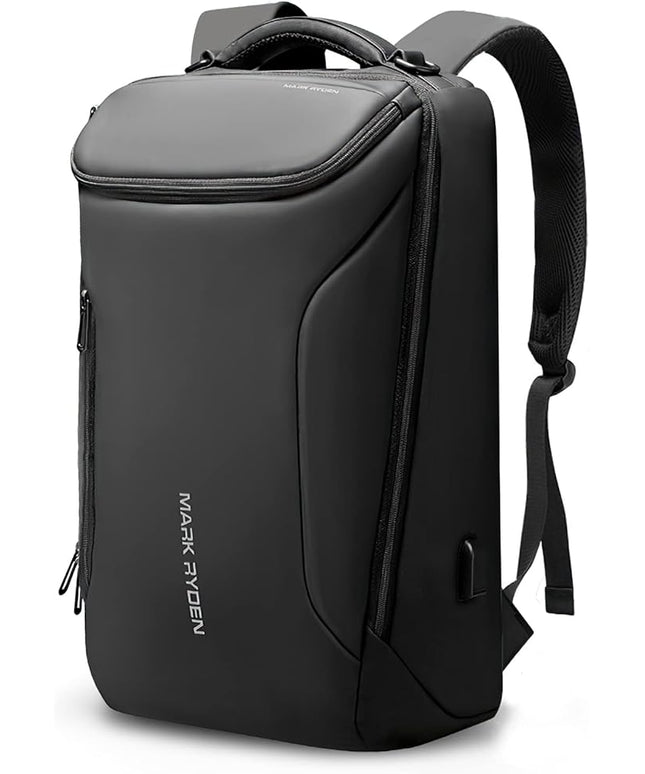 MARK RYDEN Business Backpack for Men, Waterproof High Tech Backpack with Sport Car Shape Design and USB Charging Port, Travel Laptop Backpack Fits 17.3 Inch Notebook (YKK-2 Pockets)