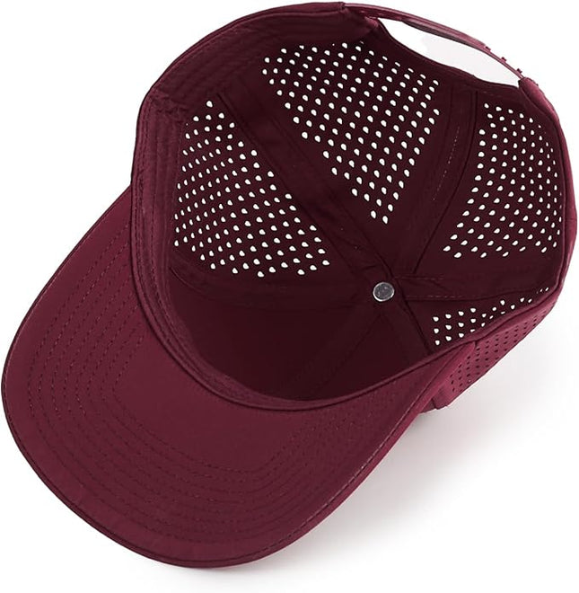 kozinu Quick Dry Baseball Cap Curved Brim Snapback Hat Laser Cut Mesh Ball Cap Golf Ball Cap for Men Women