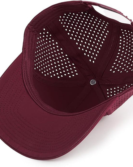 kozinu Quick Dry Baseball Cap Curved Brim Snapback Hat Laser Cut Mesh Ball Cap Golf Ball Cap for Men Women