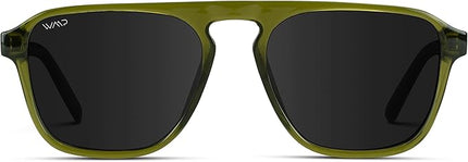 WearMe Pro Polarized Modern Aviator One-Bridge Square Mens Sunglasses