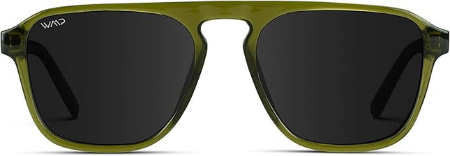 WearMe Pro Polarized Modern Aviator One-Bridge Square Mens Sunglasses