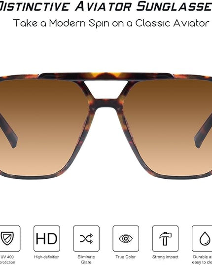 mosanana Oversized Aviator Sunglasses for Women and Men with Polarized Lens MS52243