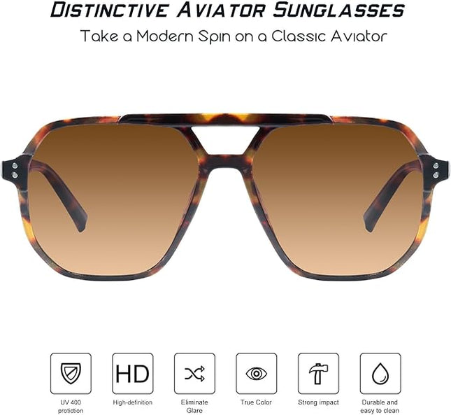 mosanana Oversized Aviator Sunglasses for Women and Men with Polarized Lens MS52243