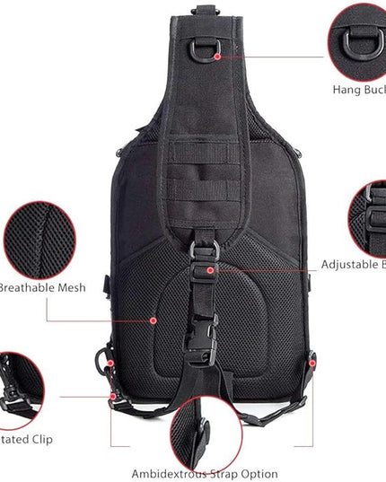 HAOMUK Tactical Sling Bag Pack Military Rover Shoulder Sling Backpack EDC Molle Assault Range Bag