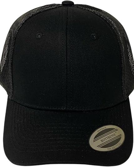 Classic Solid Color Mesh Trucker Hat - Adjustable Snapback Cap for Men & Women - Casual & Sporty Style