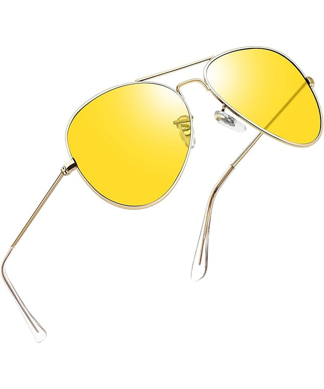 Joopin Polarized Metal Aviation Sunglasses Men, Classic Military Sun Glasses Women, Rectangle Shades UV400 Protection Costume