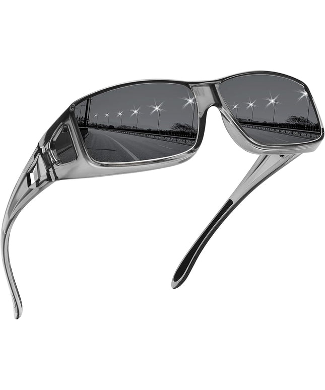 MEETSUN Fit Over Glasses Sunglasses for Men Women,Wrap Around Sunglasses Polarized UV400 Protection