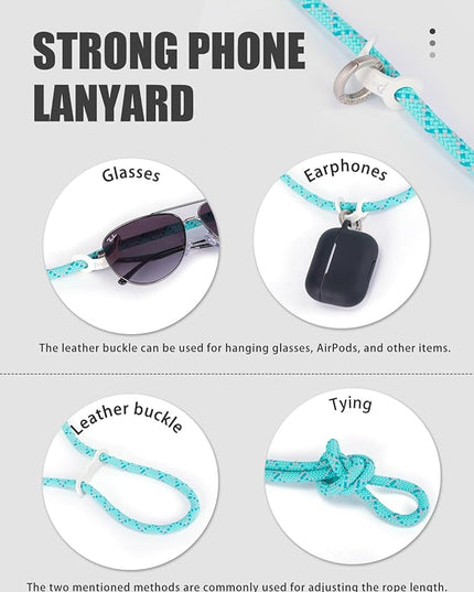 project-cb Phone Lanyard×1,Phone Tether Tab×2, Crossbody Cell Phone Lanyard,Rope Lanyard,Universal Adjustable Phone Strap (Brown-S)