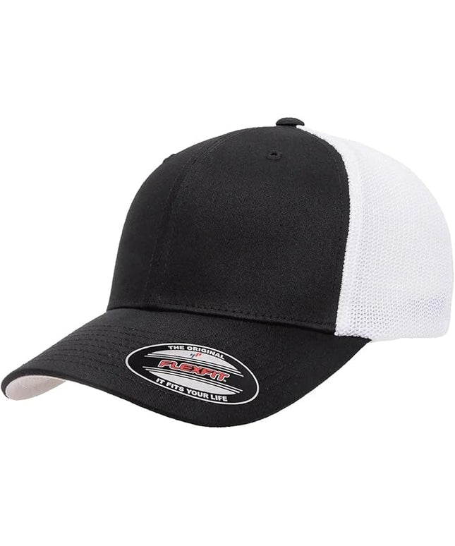 Flexfit 6511 Fitted Mid-Profile Stretchable Mesh Panels Trucker Cap | Bulk Pack Available
