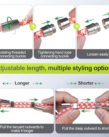 Phone Lanyard & Phone Wrist Strap, 3 in 1 Adjustable Anti Theft Phone Strap for Travel Hiking Cycling Climbing