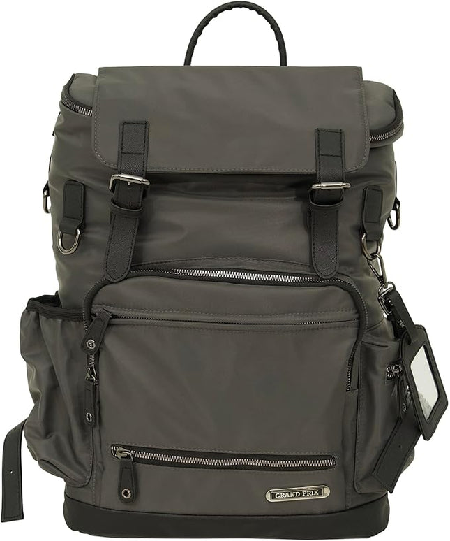 Grand Prix Deluxe Equestrian Backpack, Durable Water-Repellent Riding Gear Bag with Boot Compartment and Organizer Pockets, Dark Gray