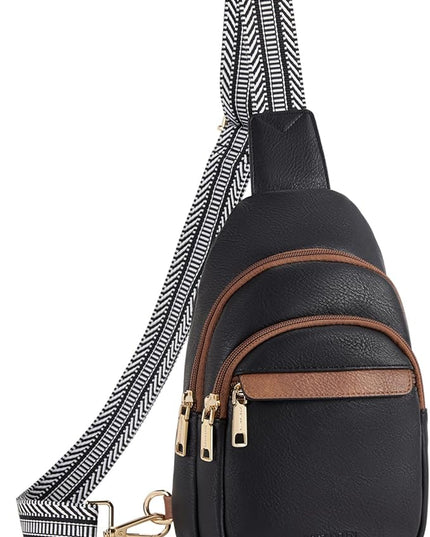 BOSTANTEN Small Sling Bag for Women Leather Crossbody Bags Fanny Pack Chest Bag for Travel