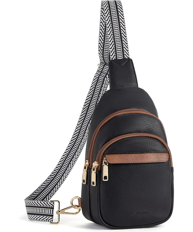 BOSTANTEN Small Sling Bag for Women Leather Crossbody Bags Fanny Pack Chest Bag for Travel