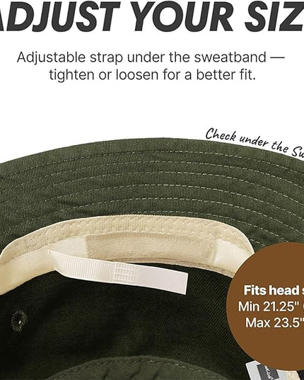 Hot Summer Bucket Hat - Trendy Cotton Sun Hat for Beach, Golf, Fishing - Fun Outdoor Vacation Boonie for Men and Women