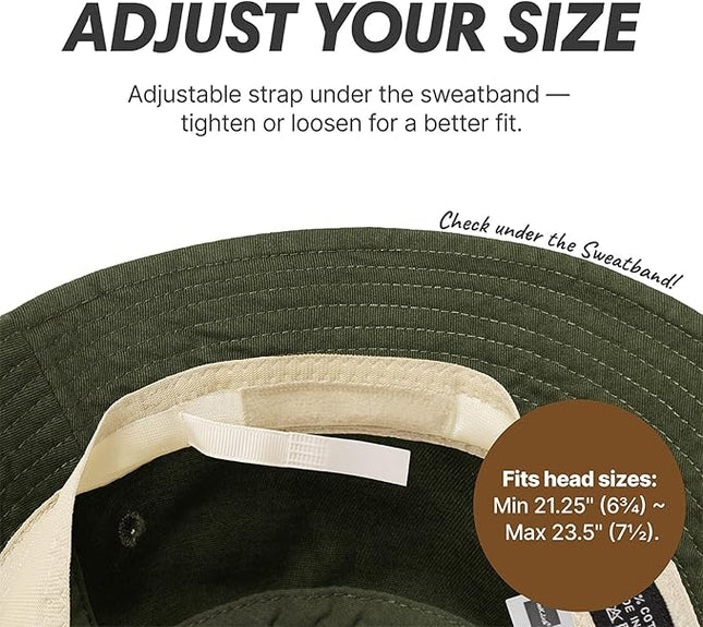 Hot Summer Bucket Hat - Trendy Cotton Sun Hat for Beach, Golf, Fishing - Fun Outdoor Vacation Boonie for Men and Women