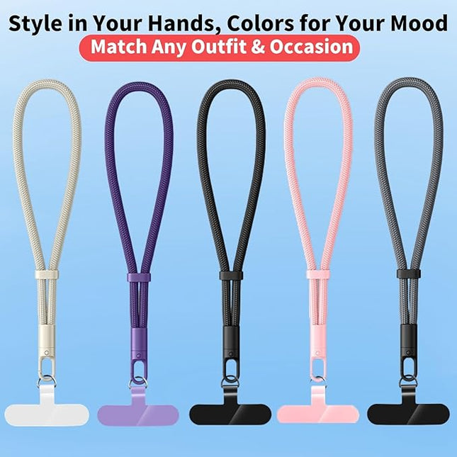 1 Pack Phone Wrist Strap Lanyard, Adjustable Nylon Phone Lanyard with Detachable Tether Tab, Compatible with Most Cell Phone Case, Purple