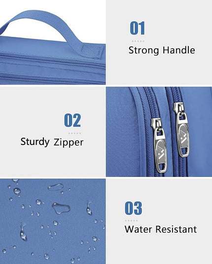 MATEIN Cable Organizer Bag, Large Travel Tech Organizer Water Resistant Electronic Accessories Case with Handle for Tablet, Cables, USB, Hard Drive, Double Layers Travel Gift for Men and Women, Blue