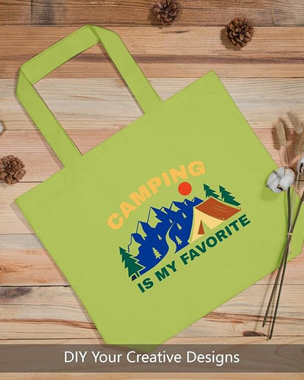TOPDesign 1-Pack Super Strong Large 12oz Cotton Canvas Tote Bag, Reusable Grocery Shopping Cloth Bag, Fashionable Two-Tone Tote for Crafts, DIY Your Creative Designs