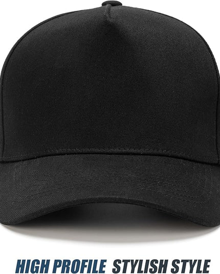 MEINICY Vintage Trendy Trucker Hat, Structured 5-Panel Snapback Hat, Adjustable Cotton Solid or 2-Tone Baseball Cap Men Women