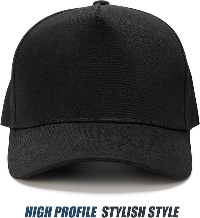 MEINICY Vintage Trendy Trucker Hat, Structured 5-Panel Snapback Hat, Adjustable Cotton Solid or 2-Tone Baseball Cap Men Women