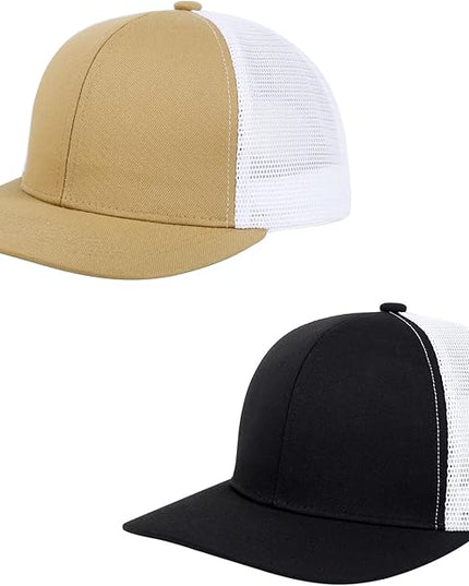 NTLWKR Trucker Hat Mesh Baseball Cap,Adjustable Snapback Outdoor Sports Caps for Men and Women,Breathable Dad Hats