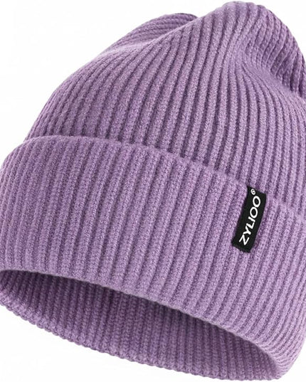 Zylioo Oversize Beanie Hats, XXL Big Size Ribbed Knit Cuffed Winter Hat for Cold Weather, Warm Skull Watch Cap