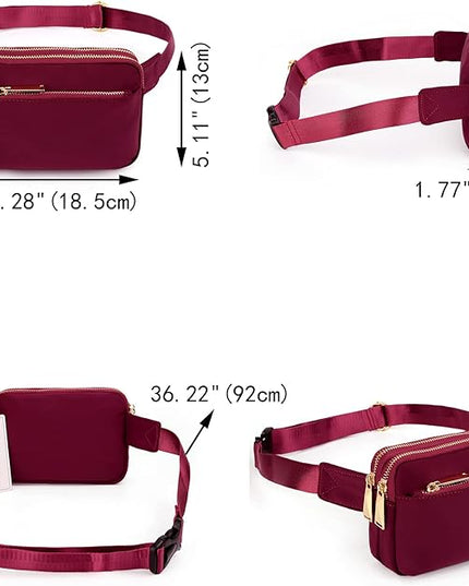 UTO Fanny Pack for Women Crossbody Trendy Fashion Belt Purse Chest Waist Hip Bumbag for Outdoor Shopping Travel Hiking