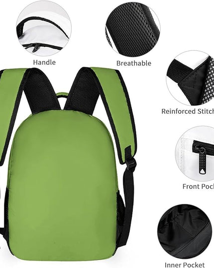 Fashion Greenery Backpack Lightweight Large Capacity Laptop Daybag for Travel Work