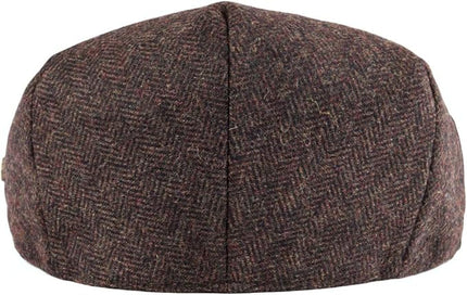 VOBOOM Men's Herringbone Flat Ivy Newsboy Hat Wool Blend Gatsby Cabbie Cap