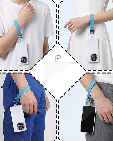 50PCS Phone Tether Tab Cellphone Strap Transparent Phone Lanyard Tab Connector Lanyard Patch Universal Cellphone Tether Patches Non Adhesive Clear Replacement Patches for Most Smartphones Phones Cases