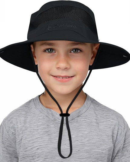 Century Star Outdoor Kids Sun Hat UPF 50+ Quick Dry Adjustable Bucket Hat Windproof Waterproof Beach Fishing Safari Hat