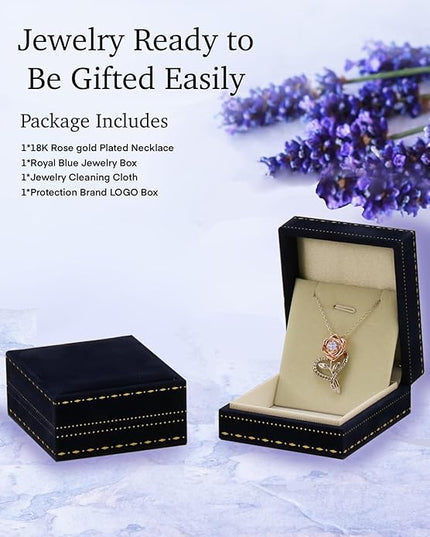 LAVALE Heart Birthstone Necklace for Women, Ideal Anniversary Birthday Gifts for Women Wife Girlfriend Her, Amazing Valentine's day Gift for Mom Women