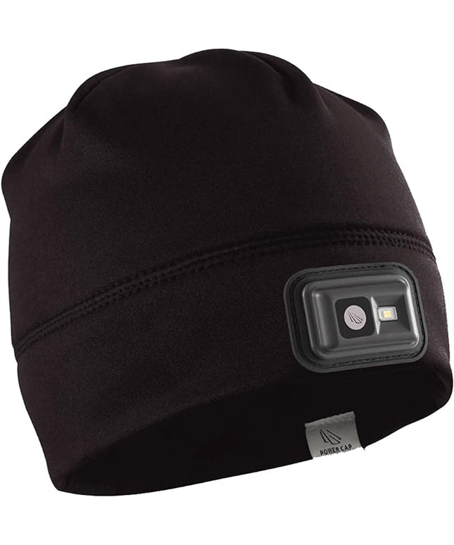 POWERCAP LED Hat Light 150 Lumens Rechargeable Fleece Beanie with Bright Built-in Headlamp Waterproof LED Warm One Size Cap