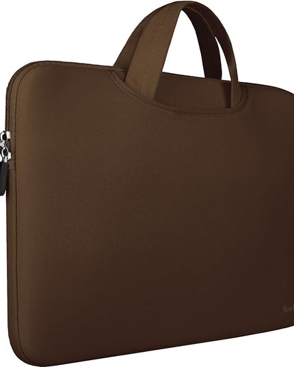 Laptop Case 15.6 Inch, Durable Slim Briefcase Handle Bag & with Extra Pockets, Notebook Computer Protective Case for Laptop Ultrabook, Collapsible Carrying Handles, CoffeeColor