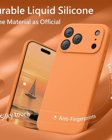 FireNova Magnetic for iPhone 17 Pro Max Case, Compatible with MagSafe, [Integrated Silicone Camera Control Button] [Camera Protection] Anti-Scratch Microfiber Lining Phone Case, 6.9", Orange