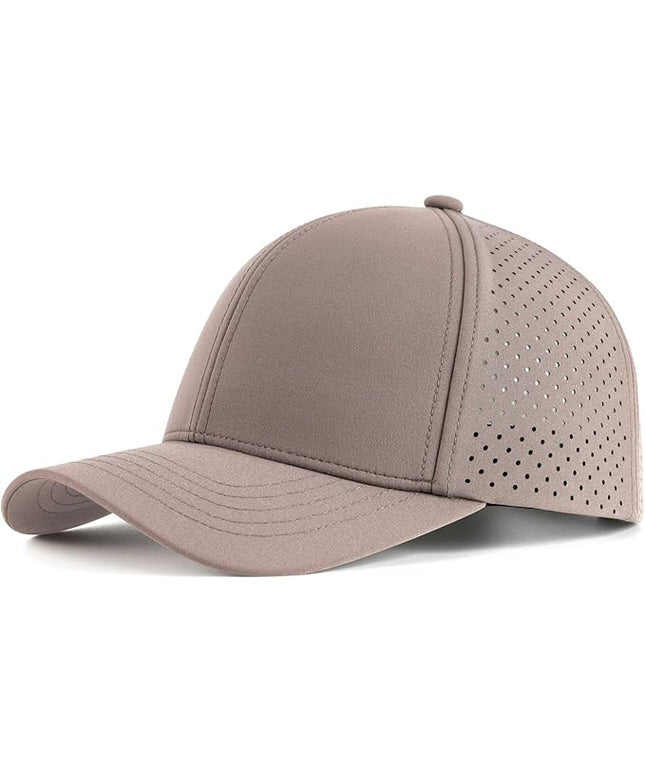 VOBOOM Men Quick Dry Baseball Cap Laser Cut Mesh Ball Curved Brim Snapback Hat