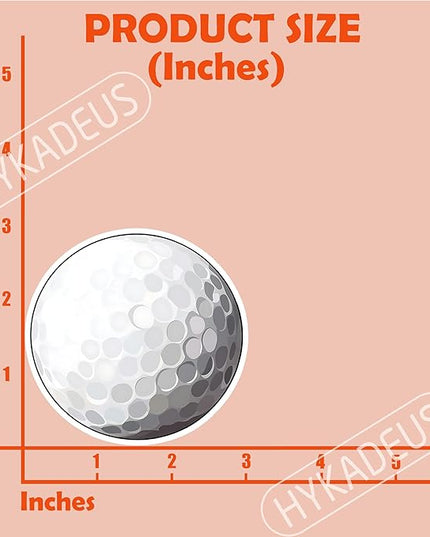 (3Pcs) Golf Ball Stickers Waterproof Vinyl Golf Ball Decals for Water Bottle, Tumbler, Laptop, Phone Case, Poster Board, Scrapbooking, Team Players, Coach, 3" x 3"