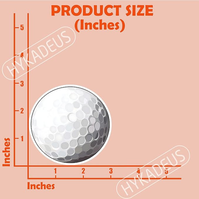 (3Pcs) Golf Ball Stickers Waterproof Vinyl Golf Ball Decals for Water Bottle, Tumbler, Laptop, Phone Case, Poster Board, Scrapbooking, Team Players, Coach, 3" x 3"