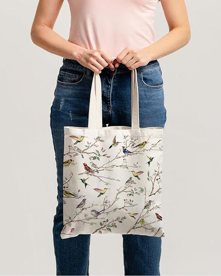 Horaldaily Canvas Tote Bag,Reusable Shoulder Tote Bag for Women Lady Casual Vacation, Shopping, Work, Gym