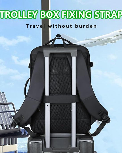 Travel Backpack for Men & Women - 40L Expandable Carry-On Backpack, TSA Approved 16 Inch Laptop, Weekend Outdoor Essentials, Airline Flight Approved, Black