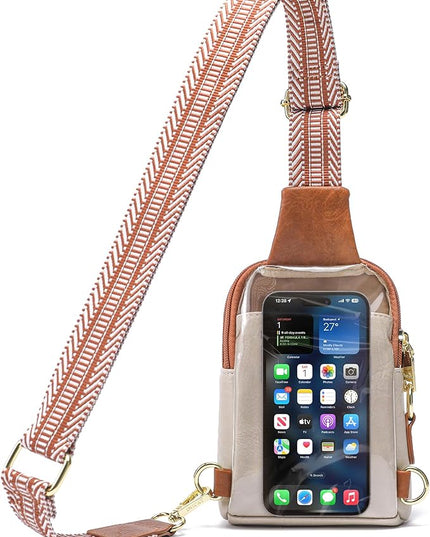 INICAT Sling Bag for Women Touchscreen Small Crossbody Cell Phone Purse Fanny Pack