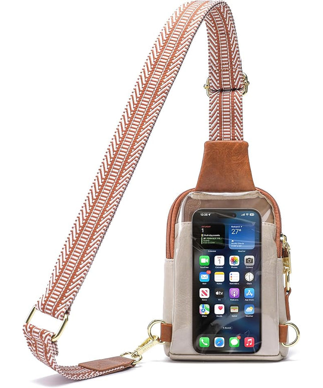 INICAT Sling Bag for Women Touchscreen Small Crossbody Cell Phone Purse Fanny Pack