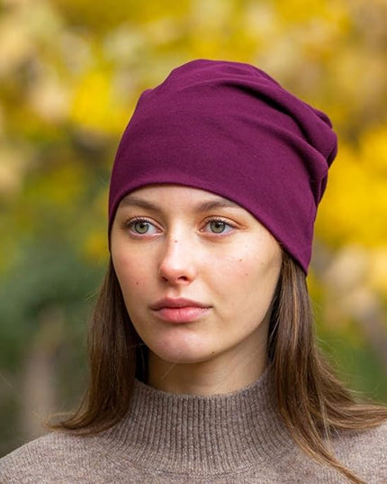 Tergy 4/10/12 Pieces Unisex Beanie Hats for Men Women Slouchy Beanie Hip-Hop Caps Lighweight Soft Skull Caps for Chemo Sleep