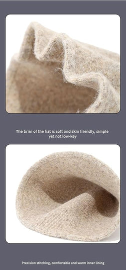 Winter Plush Fuzzy Polyester Bucket Hat Fisherman Hats for Women Men Bucket hat