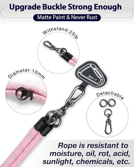 project-cb Cell Phone Lanyard ×1, Tether Tab ×2, Universal Adjustable Phone Strap, Crossbody, Neck Phone Lanyard, Rope Strap