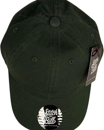 Stitch and Bill Mens Athletic Deep-Crown Baseball Cap 100% Soft Cotton Unstructured Dad Hat Outdoors Adjustable