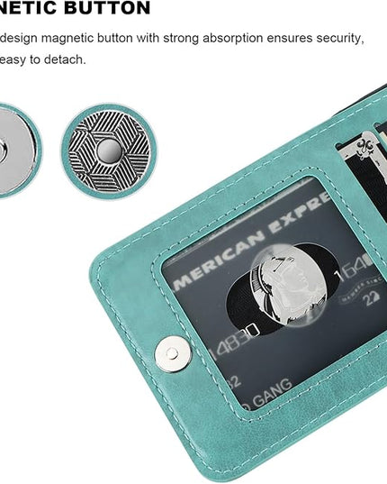 KIHUWEY Compatible with iPhone 11 Pro Max Case Wallet with Credit Card Holder, Premium Leather Magnetic Clasp Kickstand Heavy Duty Protective Cover for iPhone 11 Pro Max 6.7 Inch(Mint Green)